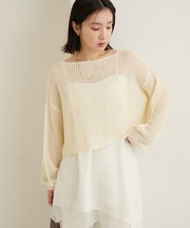 Omekashi | メッシュワイドニット(ニット/セーター)