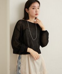 メッシュワイドニット