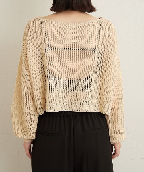 Omekashi（オメカシ）の「メッシュワイドニット（ニット/セーター・レディース・ベージュ/オフホワイト/ブラック/ブラウン・FREE）」の8枚目の写真