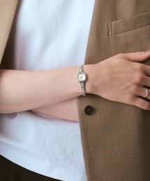 agete（アガット）の「スクエアフェイスシルバーウォッチ【AGETE49時計】（アナログ腕時計）」