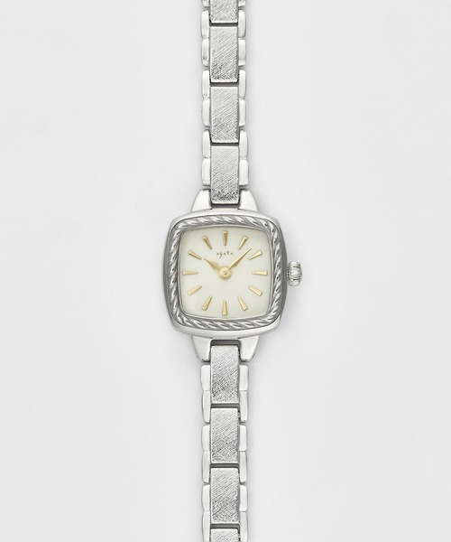 agete（アガット）の「スクエアフェイスシルバーウォッチ【AGETE49時計】（アナログ腕時計・レディース・シルバー系その他・FREE）」の2枚目の写真