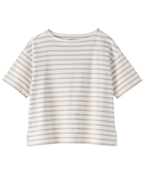 無印良品(ムジルシリョウヒン)の「婦人 引き揃え天竺編みボートネック半袖Tシャツ(Tシャツ/カットソー・レディース・ブルー系/ライトグレー系/ブラウン系/ライトオレンジ系/スモーキーグリーン系/ネイビー系・S/M/L/XL)」の12枚目の写真