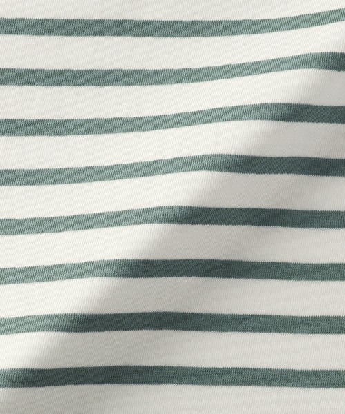無印良品(ムジルシリョウヒン)の「婦人 引き揃え天竺編みボートネック半袖Tシャツ(Tシャツ/カットソー・レディース・ブルー系/ライトグレー系/ブラウン系/ライトオレンジ系/スモーキーグリーン系/ネイビー系・S/M/L/XL)」の9枚目の写真