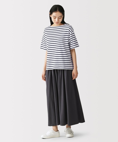 無印良品   婦人　引き揃え天竺編みボートネック半袖Ｔシャツ ＸＬ・他 婦人 引き揃え天竺編みボートネック半袖Tシャツ | 無印良品