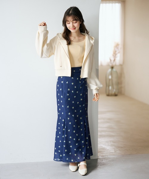 31 Sons de mode(トランテアン ソン ドゥ モード)の「2026春夏新作 ドット×フラワーマーメイドスカート(スカート・レディース・ネイビー/アイボリー/ライトブルー・M/S)」の19枚目の写真