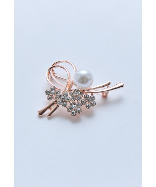 niana(ニアナ)の「パールビジューブローチ コサージュ ピンクゴールド フォーマル セレモニー 結婚式 二次会 成人式 同窓会 入学式 卒業式 お呼ばれ オケージョン(ブローチ/コサージュ・レディース・ピンクゴールド・FREE)」の7枚目の写真