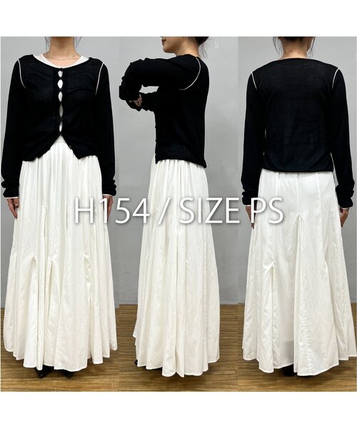 CAPRICIEUX LE'MAGE（カプリシューレマージュ）の「【低身長サイズあり】ランダム切替フレアスカート（スカート・レディース・ブラック/ホワイト/グレー・36/PS/38）」の4枚目の写真