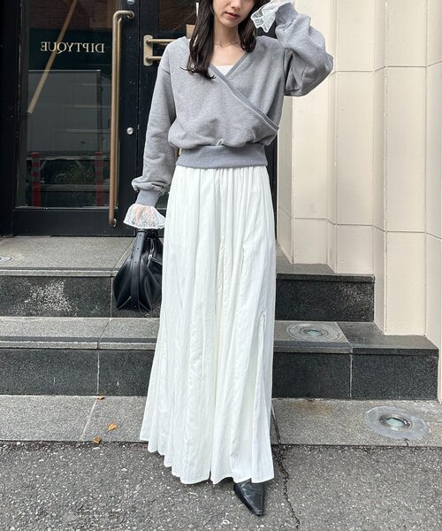 CAPRICIEUX LE'MAGE（カプリシューレマージュ）の「【低身長サイズあり】ランダム切替フレアスカート（スカート・レディース・ブラック/ホワイト/グレー・36/PS/38）」の9枚目の写真