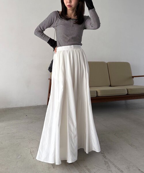 CAPRICIEUX LE'MAGE（カプリシューレマージュ）の「【低身長サイズあり】ランダム切替フレアスカート（スカート・レディース・ブラック/ホワイト/グレー・36/PS/38）」の11枚目の写真