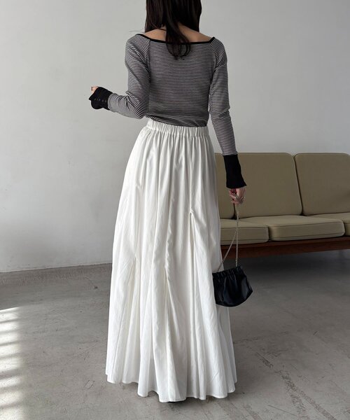 CAPRICIEUX LE'MAGE（カプリシューレマージュ）の「【低身長サイズあり】ランダム切替フレアスカート（スカート・レディース・ブラック/ホワイト/グレー・36/PS/38）」の13枚目の写真