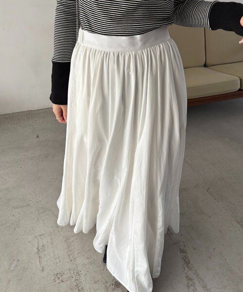 CAPRICIEUX LE'MAGE（カプリシューレマージュ）の「【低身長サイズあり】ランダム切替フレアスカート（スカート・レディース・ブラック/ホワイト/グレー・36/PS/38）」の14枚目の写真