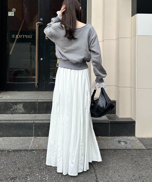 CAPRICIEUX LE'MAGE（カプリシューレマージュ）の「【低身長サイズあり】ランダム切替フレアスカート（スカート・レディース・ブラック/ホワイト/グレー・36/PS/38）」の20枚目の写真