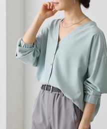 RIVE DROITE | 予約【女性らしい抜け感】メタルボタンノーカラーブラウス(シャツ/ブラウス)