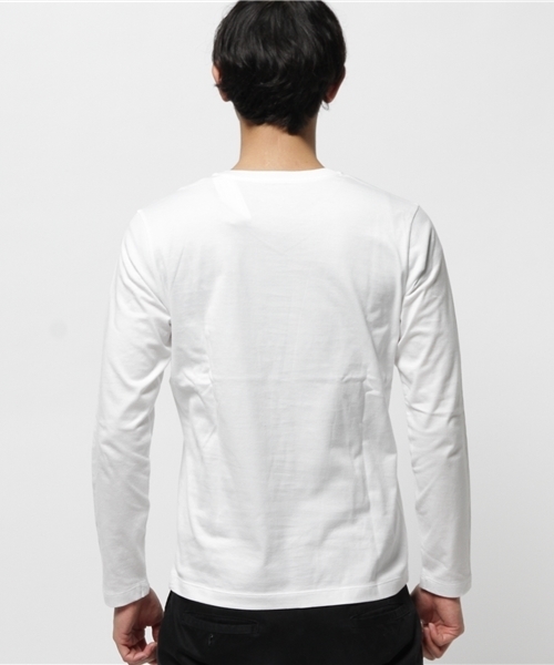 GLOBAL WORK（グローバルワーク）の「【高品質綿使用】スーピマＶネック長袖T/707541（Tシャツ/カットソー・メンズ・ネイビー/グレー/ホワイト・X-LARGE/SMALL/LARGE/MEDIUM）」の5枚目の写真