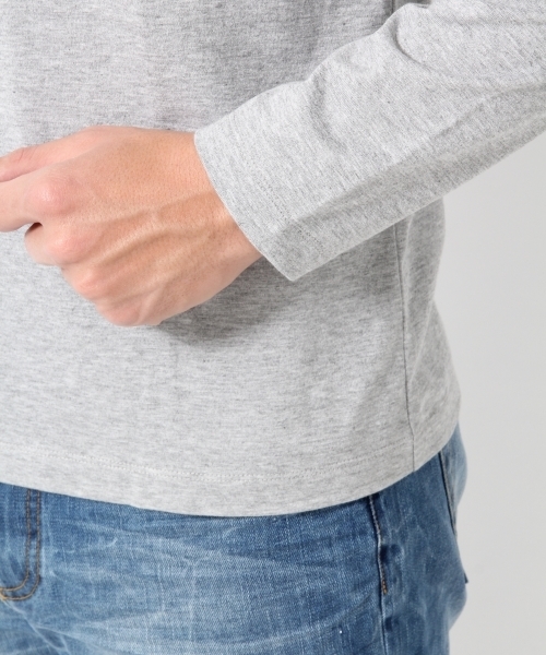 GLOBAL WORK（グローバルワーク）の「【高品質綿使用】スーピマＶネック長袖T/707541（Tシャツ/カットソー・メンズ・ネイビー/グレー/ホワイト・X-LARGE/SMALL/LARGE/MEDIUM）」の16枚目の写真