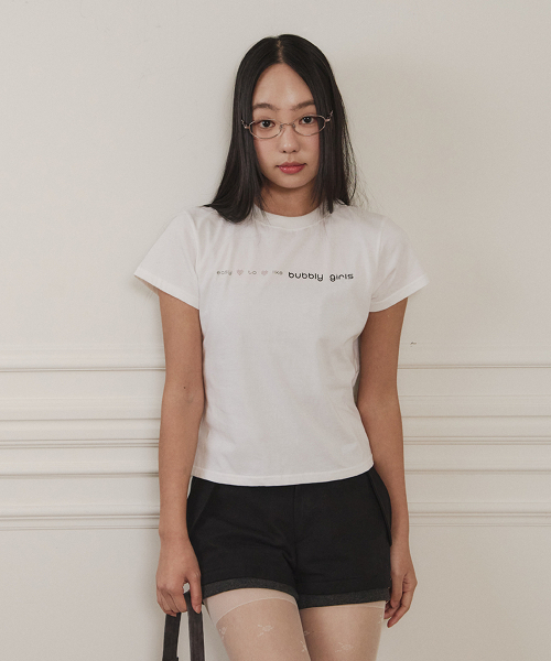 UUUUP(ユープ)の「レタリングジュエルT - ホワイト(Tシャツ/カットソー・レディース・その他・MEDIUM/SMALL)」の1枚目の写真