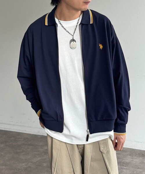 U.S. POLO ASSN.(ユーエスポロアッスン)の「【U.S. POLO ASSN.】鹿の子ジップブルゾン(ブルゾン・メンズ・アイボリー/ブラック/ネイビー/ブラウン・MEDIUM/LARGE)」の18枚目の写真