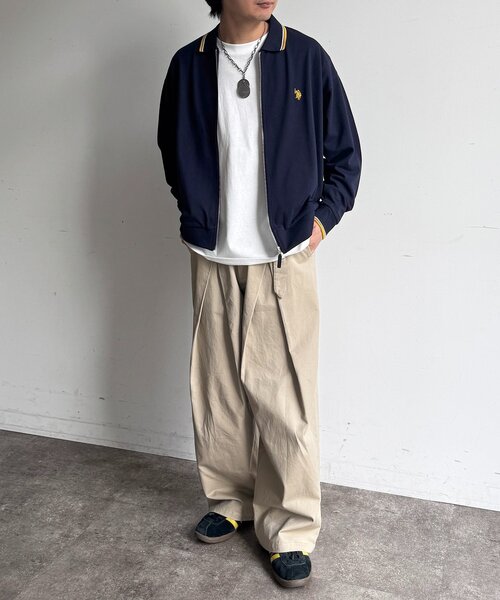 U.S. POLO ASSN.(ユーエスポロアッスン)の「【U.S. POLO ASSN.】鹿の子ジップブルゾン(ブルゾン・メンズ・アイボリー/ブラック/ネイビー/ブラウン・MEDIUM/LARGE)」の22枚目の写真