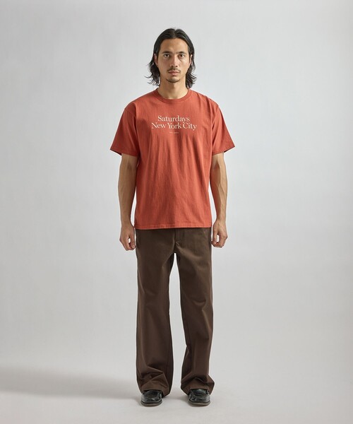 Saturdays NYC(サタデーズ ニューヨークシティ )の「Miller Standard SS T-Shirt(Tシャツ/カットソー・メンズ・チャコールグレー/キナリ/レンガ・S/M/L/XL/X-SMALL)」の13枚目の写真
