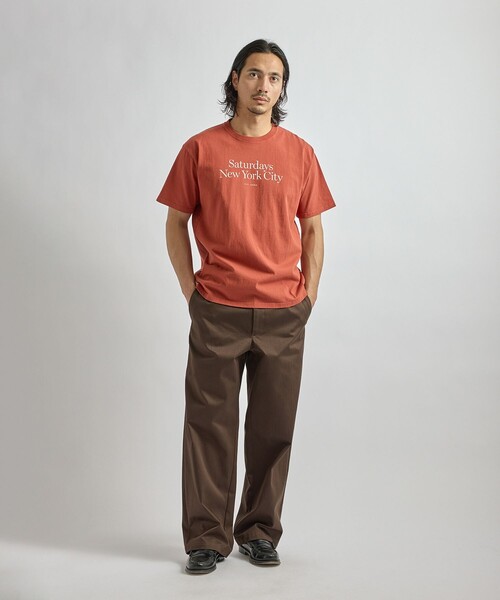Saturdays NYC(サタデーズ ニューヨークシティ )の「Miller Standard SS T-Shirt(Tシャツ/カットソー・メンズ・チャコールグレー/キナリ/レンガ・S/M/L/XL/X-SMALL)」の20枚目の写真