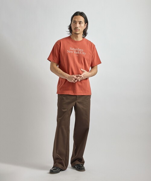 Saturdays NYC(サタデーズ ニューヨークシティ )の「Miller Standard SS T-Shirt(Tシャツ/カットソー・メンズ・チャコールグレー/キナリ/レンガ・S/M/L/XL/X-SMALL)」の21枚目の写真