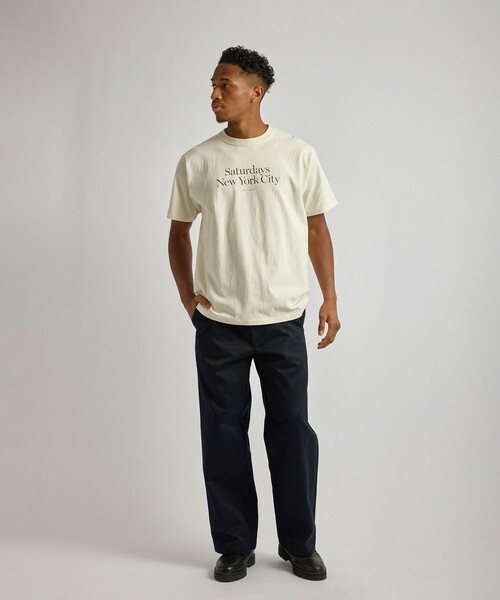 Saturdays NYC(サタデーズ ニューヨークシティ )の「Miller Standard SS T-Shirt(Tシャツ/カットソー・メンズ・チャコールグレー/キナリ/レンガ・S/M/L/XL/X-SMALL)」の18枚目の写真
