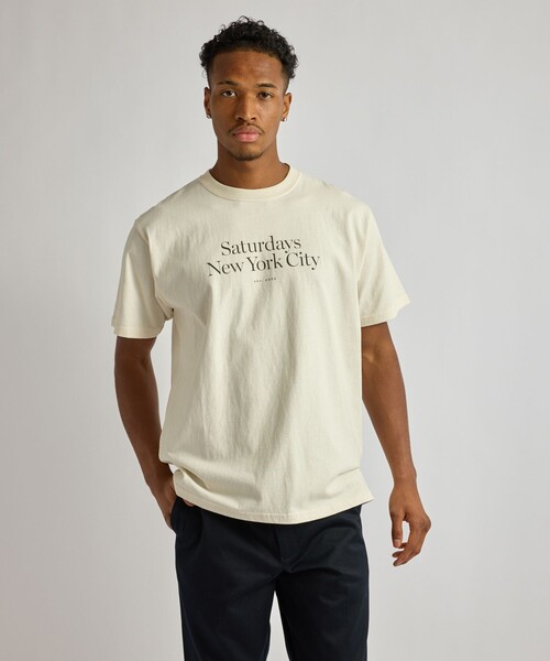 Saturdays NYC(サタデーズ ニューヨークシティ )の「Miller Standard SS T-Shirt(Tシャツ/カットソー・メンズ・チャコールグレー/キナリ/レンガ・S/M/L/XL/X-SMALL)」の5枚目の写真