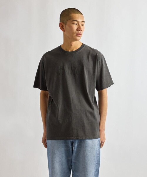 Saturdays NYC(サタデーズ ニューヨークシティ )の「Miller Standard SS T-Shirt(Tシャツ/カットソー・メンズ・チャコールグレー/キナリ/レンガ・S/M/L/XL/X-SMALL)」の4枚目の写真