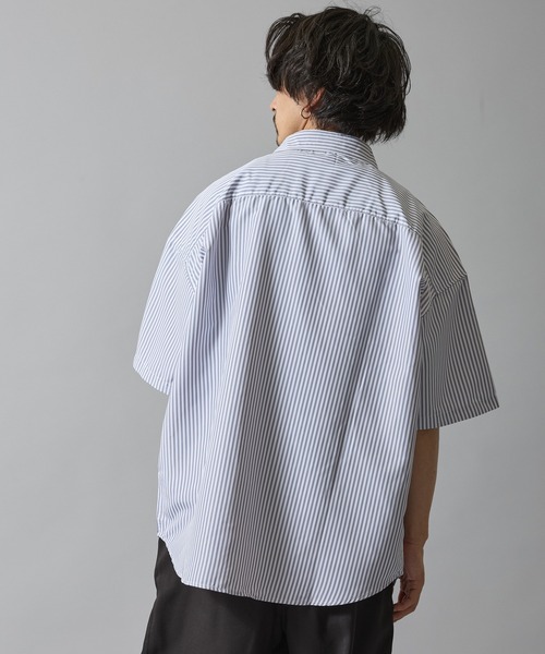 improves（インプローブス）の「接触冷感 速乾 ストライプ 半袖シャツ（シャツ/ブラウス・メンズ・ブルー系/グレー/ブルー/サックスブルー/ブラック・MEDIUM/LARGE/X-LARGE）」の18枚目の写真