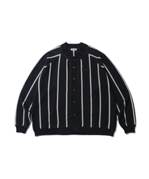 Varsity Raglan Knit Cardigan - Black