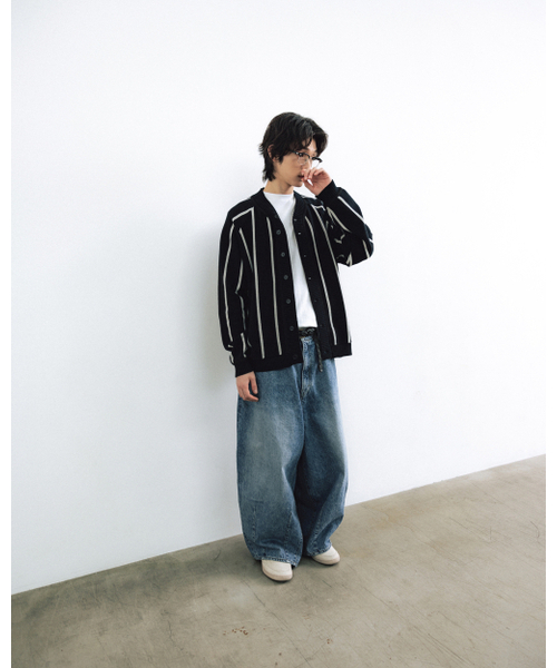 ANGLAN（アングラン）の「Varsity Raglan Knit Cardigan - Black（カーディガン/ボレロ・メンズ・その他・ONE SIZE）」の5枚目の写真