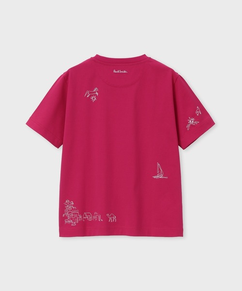 Paul Smith(ポールスミス)の「ウィメンズ ドローイングモチーフ Tシャツ / 165126 059VB(Tシャツ/カットソー・レディース・アイボリー/ローズ・MEDIUM)」の7枚目の写真