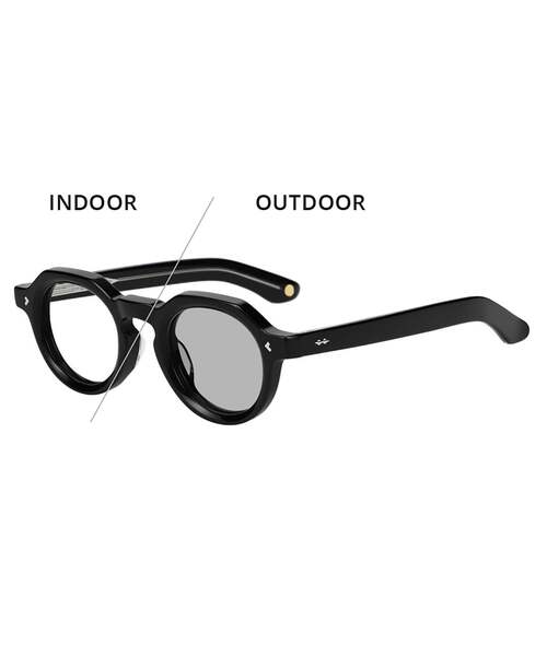 JOURNAL STANDARD relume（ジャーナルスタンダード　レリューム）の「【WEB限定】Zoff｜JOURNAL STANDARD relume ジャーナルスタンダードレリューム  ボストン型 サングラス紫外線で色が変わる 調光レンズ 紫外線対策 UVカット おしゃれ カラーレンズ 太縁フレーム ユニセックス（サングラス・レディース・ブラック系その他2/ブラック・FREE）」の3枚目の写真