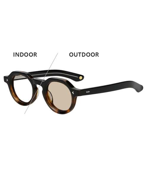 JOURNAL STANDARD relume（ジャーナルスタンダード　レリューム）の「【WEB限定】Zoff｜JOURNAL STANDARD relume ジャーナルスタンダードレリューム  ボストン型 サングラス紫外線で色が変わる 調光レンズ 紫外線対策 UVカット おしゃれ カラーレンズ 太縁フレーム ユニセックス（サングラス・レディース・ブラック系その他2/ブラック・FREE）」の10枚目の写真