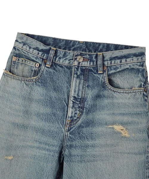 X-girl（エックスガール）の「WIDE LEG DENIM PANTS（デニムパンツ・レディース・ライトインディゴブルー・S/M）」の10枚目の写真