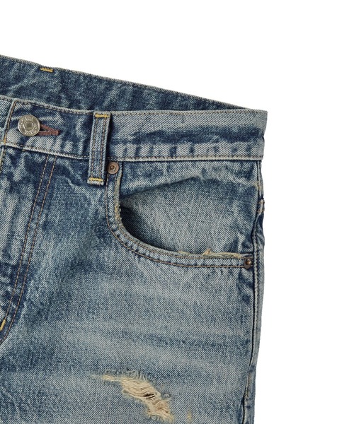 X-girl（エックスガール）の「WIDE LEG DENIM PANTS（デニムパンツ・レディース・ライトインディゴブルー・S/M）」の13枚目の写真