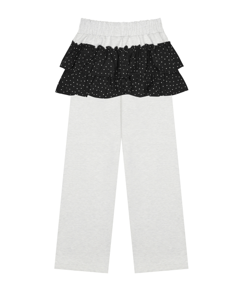 LUVISTRUE（ラヴイズトゥルー）の「IM PATTERN FRILL PANTS(LIGHT GRAY)（その他パンツ・レディース・その他・FREE）」の2枚目の写真