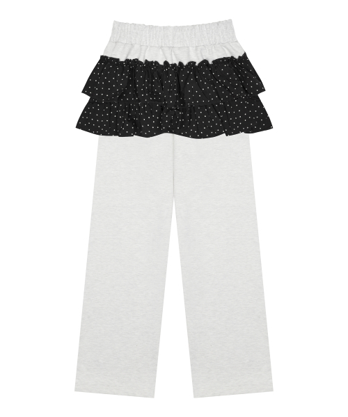 LUVISTRUE（ラヴイズトゥルー）の「IM PATTERN FRILL PANTS(LIGHT GRAY)（その他パンツ・レディース・その他・FREE）」の3枚目の写真