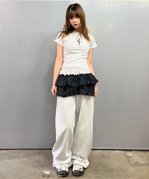 LUVISTRUE（ラヴイズトゥルー）の「IM PATTERN FRILL PANTS(LIGHT GRAY)（その他パンツ・レディース・その他・FREE）」の7枚目の写真