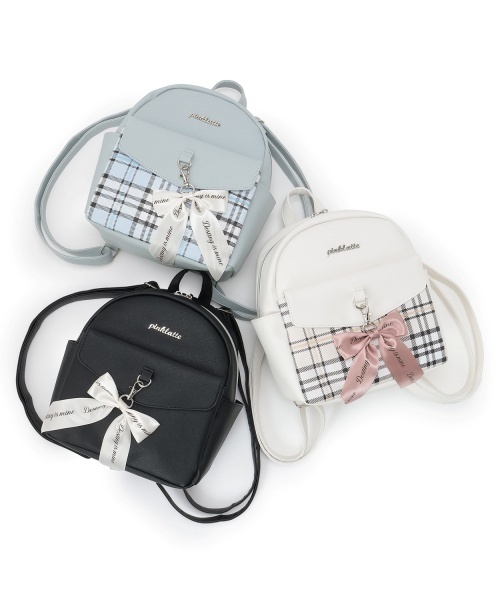 PINK-latte(ピンクラテ)の「ガーリーリュック(バックパック/リュック・キッズ・ブラック/サックスブルー/ホワイト・F)」の11枚目の写真