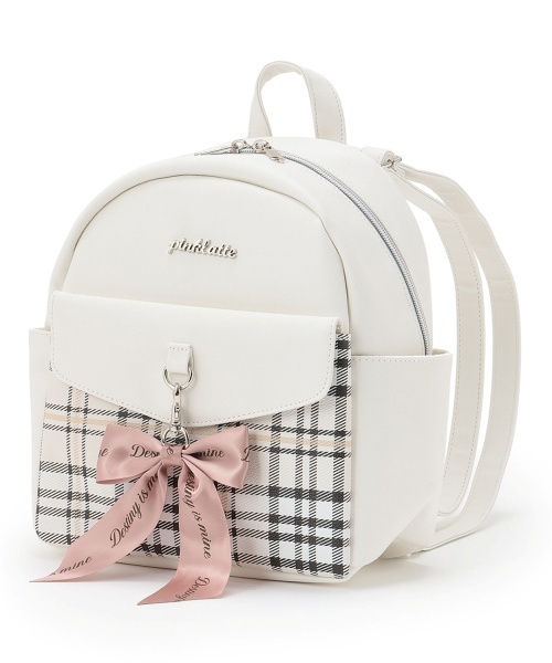 PINK-latte(ピンクラテ)の「ガーリーリュック(バックパック/リュック・キッズ・ブラック/サックスブルー/ホワイト・F)」の12枚目の写真