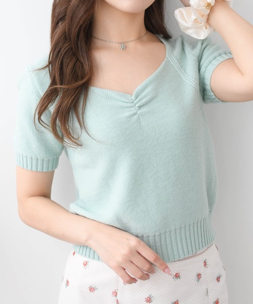 MISCH MASCH(ミッシュマッシュ)の「2026春夏新作 一部店舗限定 ニュアンススクエアネックニット(ニット/セーター・レディース・ホワイト/チャコールグレー/ブルー・フリ-)」の13枚目の写真