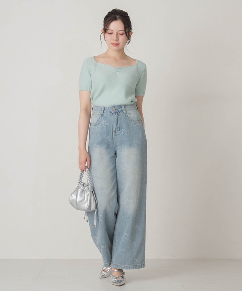 MISCH MASCH(ミッシュマッシュ)の「2026春夏新作 一部店舗限定 ニュアンススクエアネックニット(ニット/セーター・レディース・ホワイト/チャコールグレー/ブルー・フリ-)」の17枚目の写真