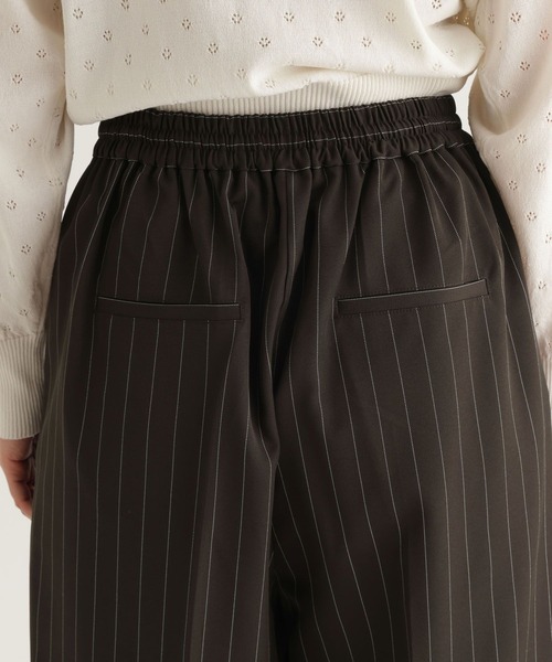 studio CLIP(スタディオクリップ)の「【daily CLIP】さらりストライプショートパンツ(スラックス・レディース・ブラウン/グレー・FREE)」の10枚目の写真