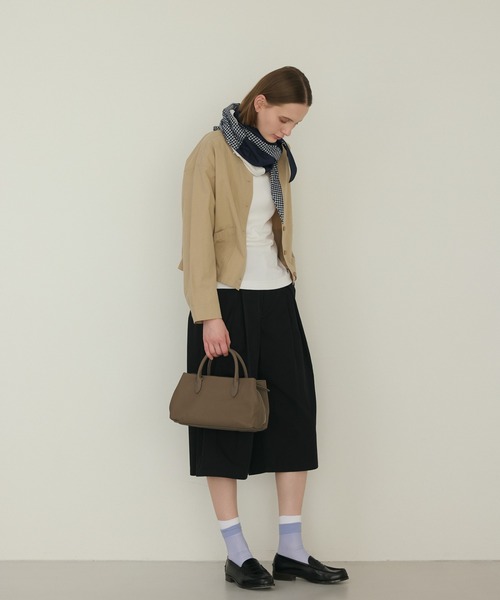 LA MARINE FRANCAISE（マリン フランセーズ）の「ボックスタックキュロットパンツ（その他パンツ・レディース・ネイビー/ベージュ/ブラック・FREE）」の11枚目の写真