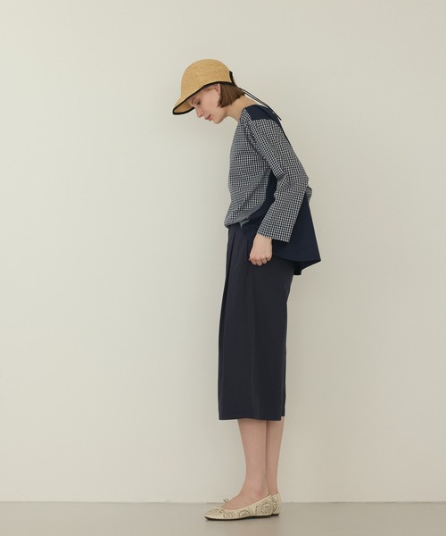 LA MARINE FRANCAISE（マリン フランセーズ）の「ボックスタックキュロットパンツ（その他パンツ・レディース・ネイビー/ベージュ/ブラック・FREE）」の7枚目の写真