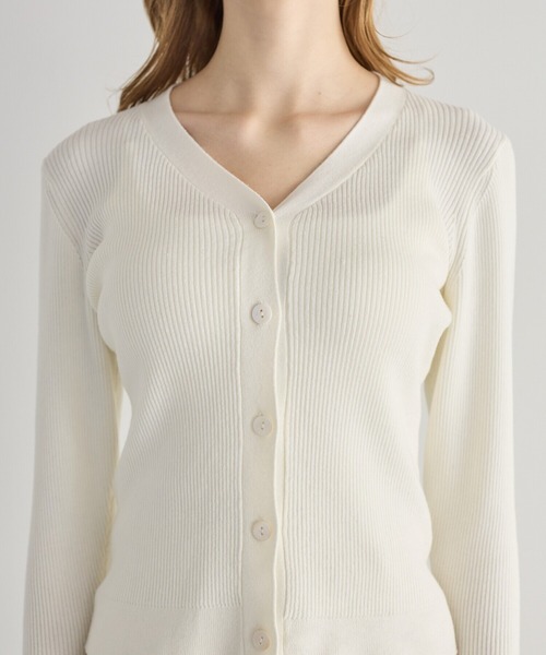 BIRTHDAY BASH（バースデイバッシュ）の「BACK HEART V NECK CARDIGAN（カーディガン/ボレロ・レディース・ブラック/ホワイト/ピンク・FREE）」の6枚目の写真