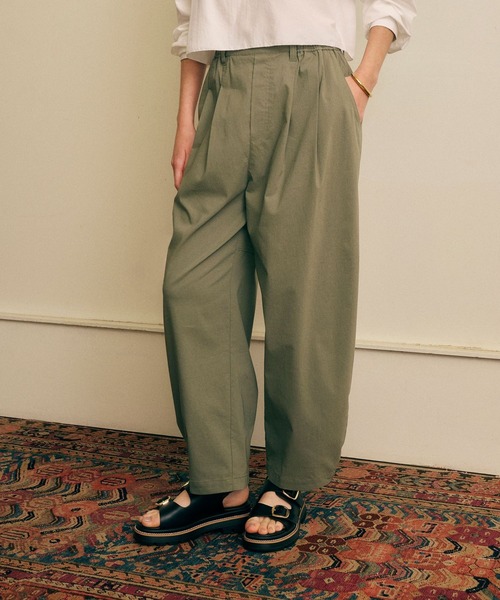 BAYFLOW（ベイフロー）の「[吸水速乾/接触冷感/UVケア]テックリネンバルーンパンツ（その他パンツ・レディース・オフホワイト/ブラック/カーキ・SMALL/MEDIUM）」の5枚目の写真