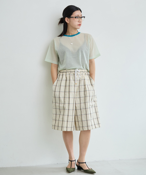 IENA LA BOUCLE（イエナラブークル）の「IENA LA BOUCLE シアーTシャツニット（ニット/セーター・レディース・ダークブルー/グリーン系その他/ブラック系その他・FREE）」の5枚目の写真