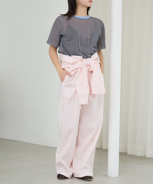 IENA LA BOUCLE（イエナラブークル）の「IENA LA BOUCLE シアーTシャツニット（ニット/セーター・レディース・ダークブルー/グリーン系その他/ブラック系その他・FREE）」の6枚目の写真